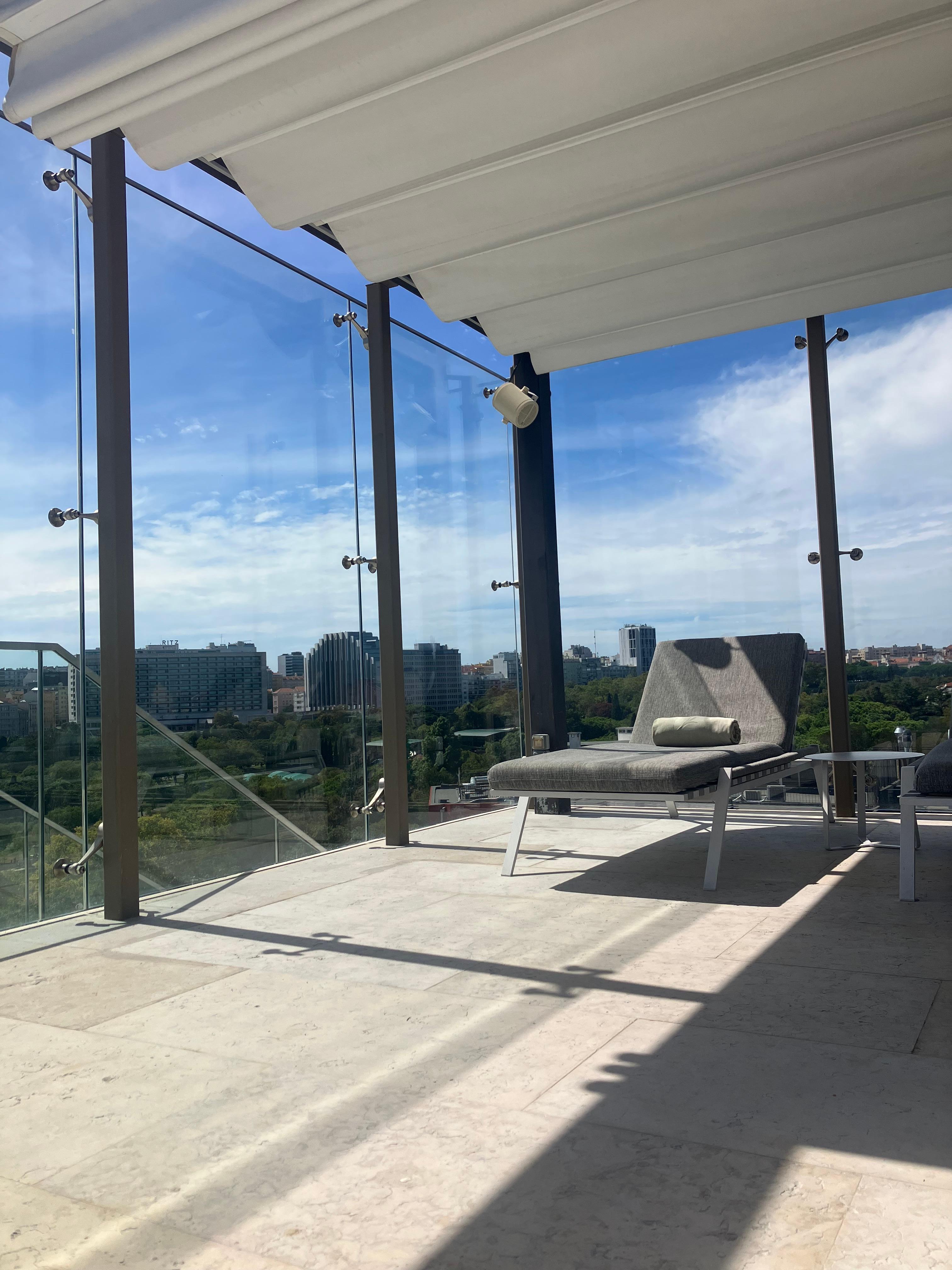 Pool deck (roof retracts)