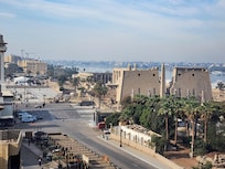 View of Luxor Temple from my room.
