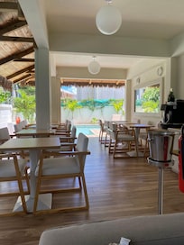 The dining area