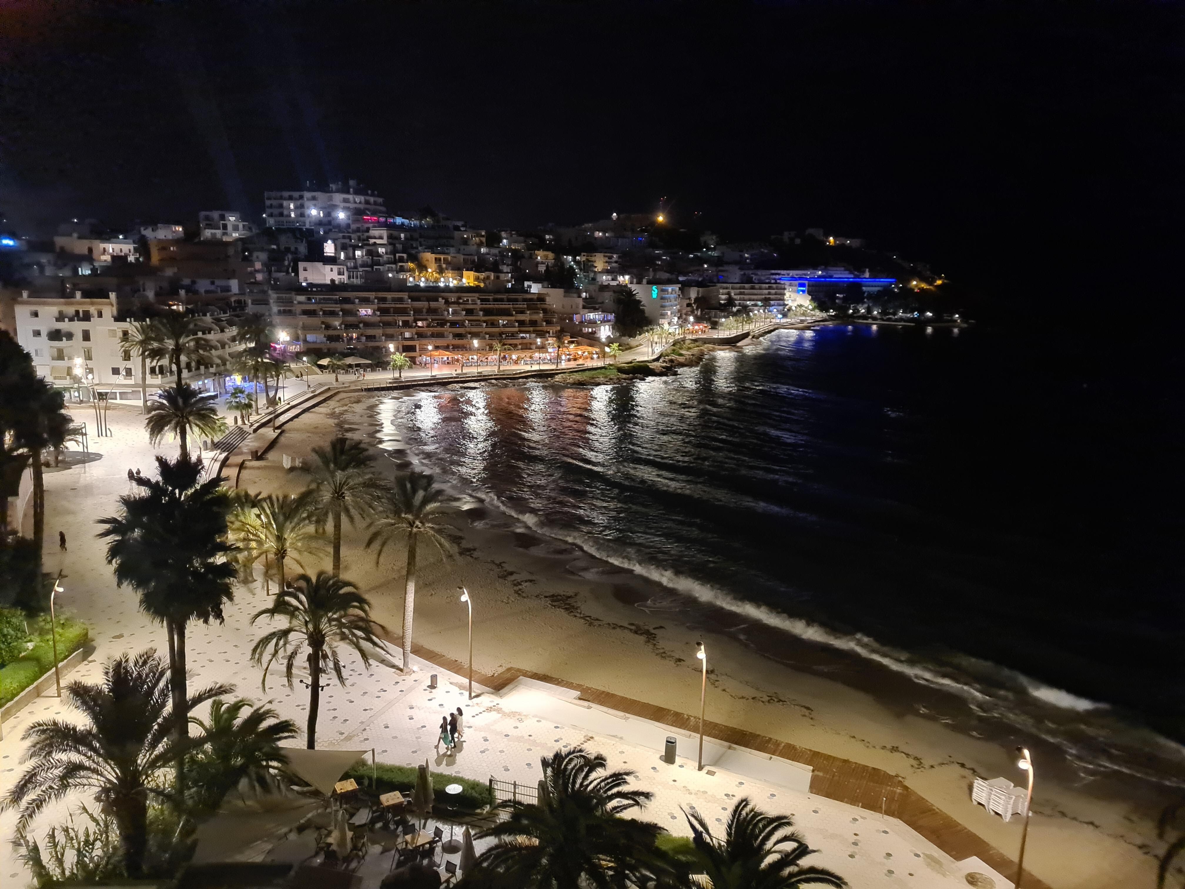 Balcony view at night