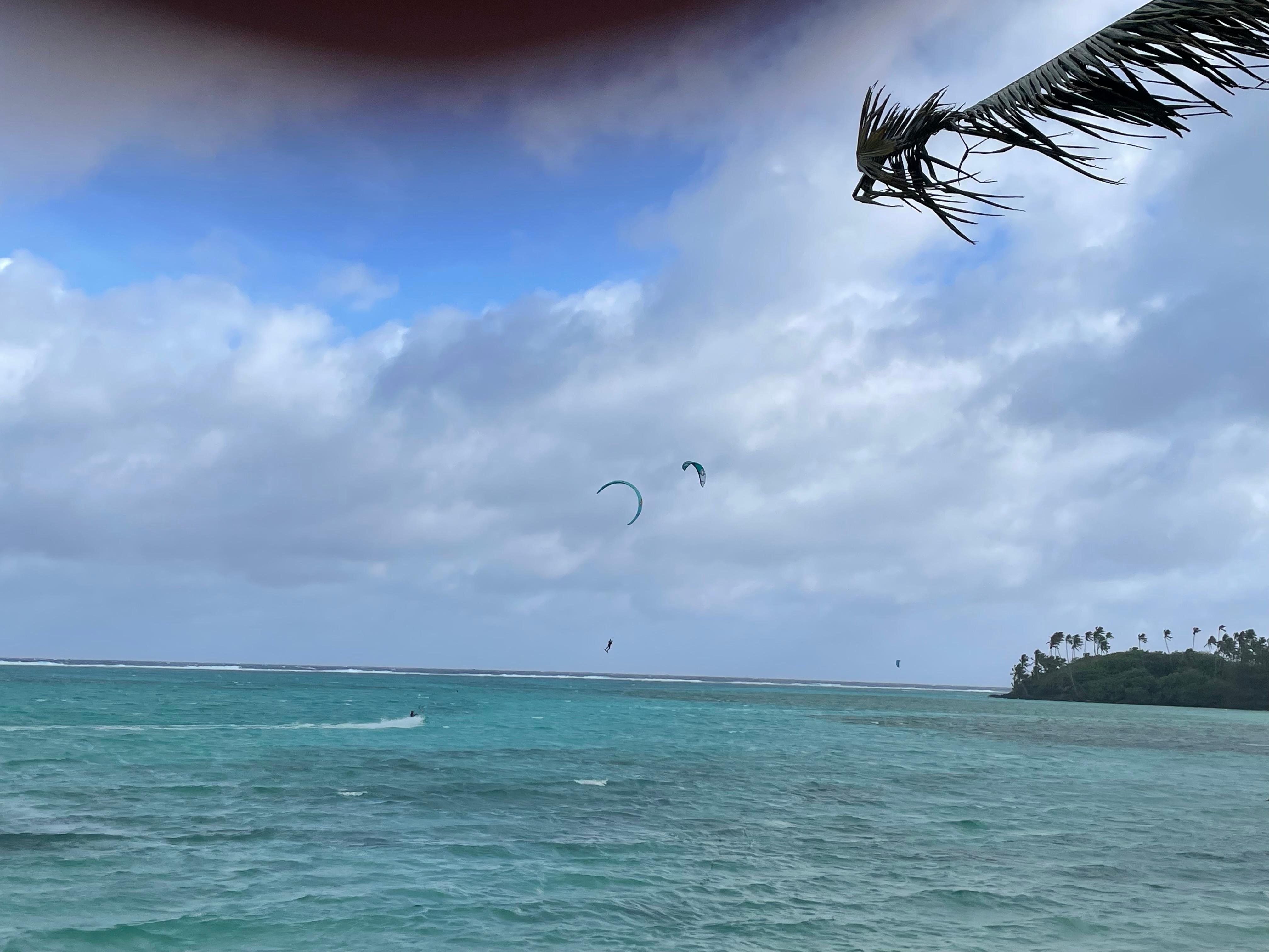 Kite Surfers in the Lagoon