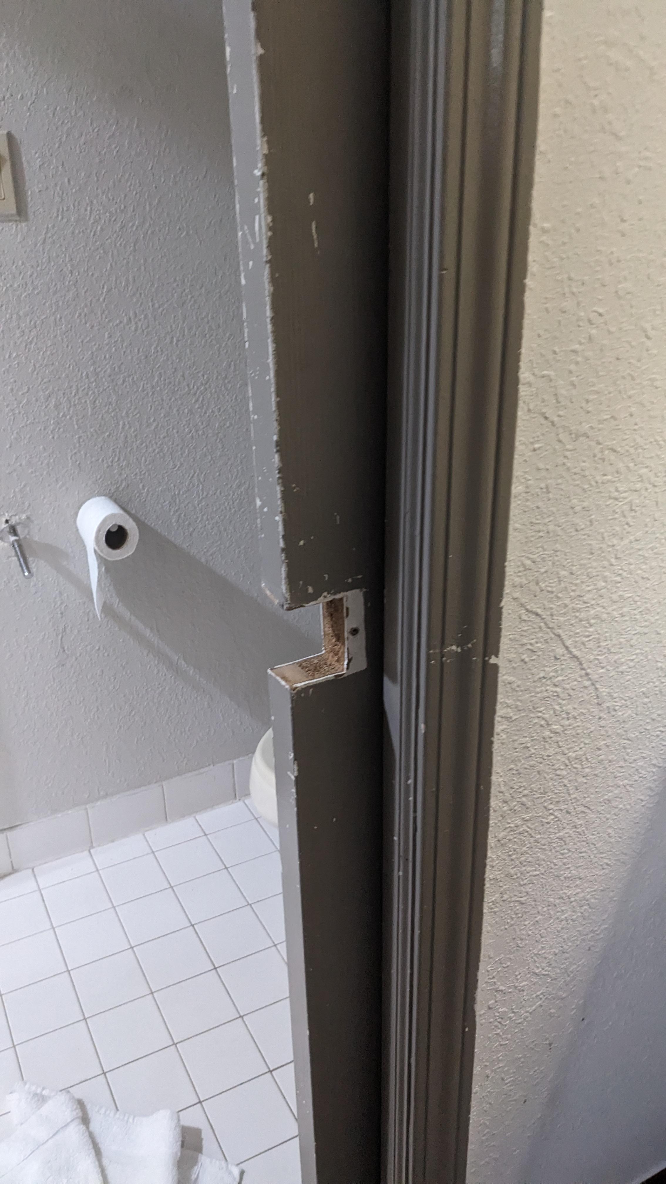 The door to the bathroom