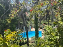One of the outdoor pools