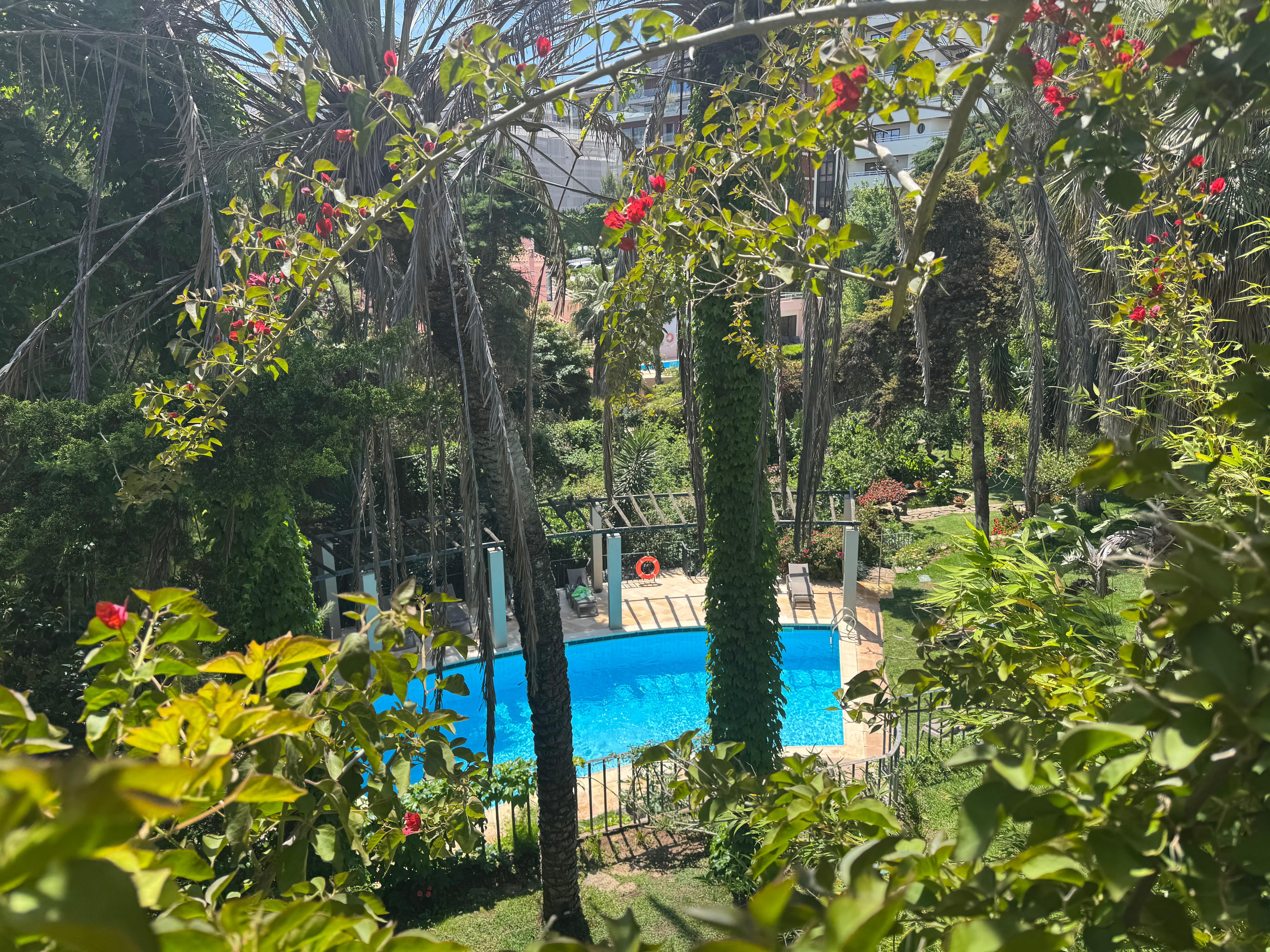 One of the outdoor pools