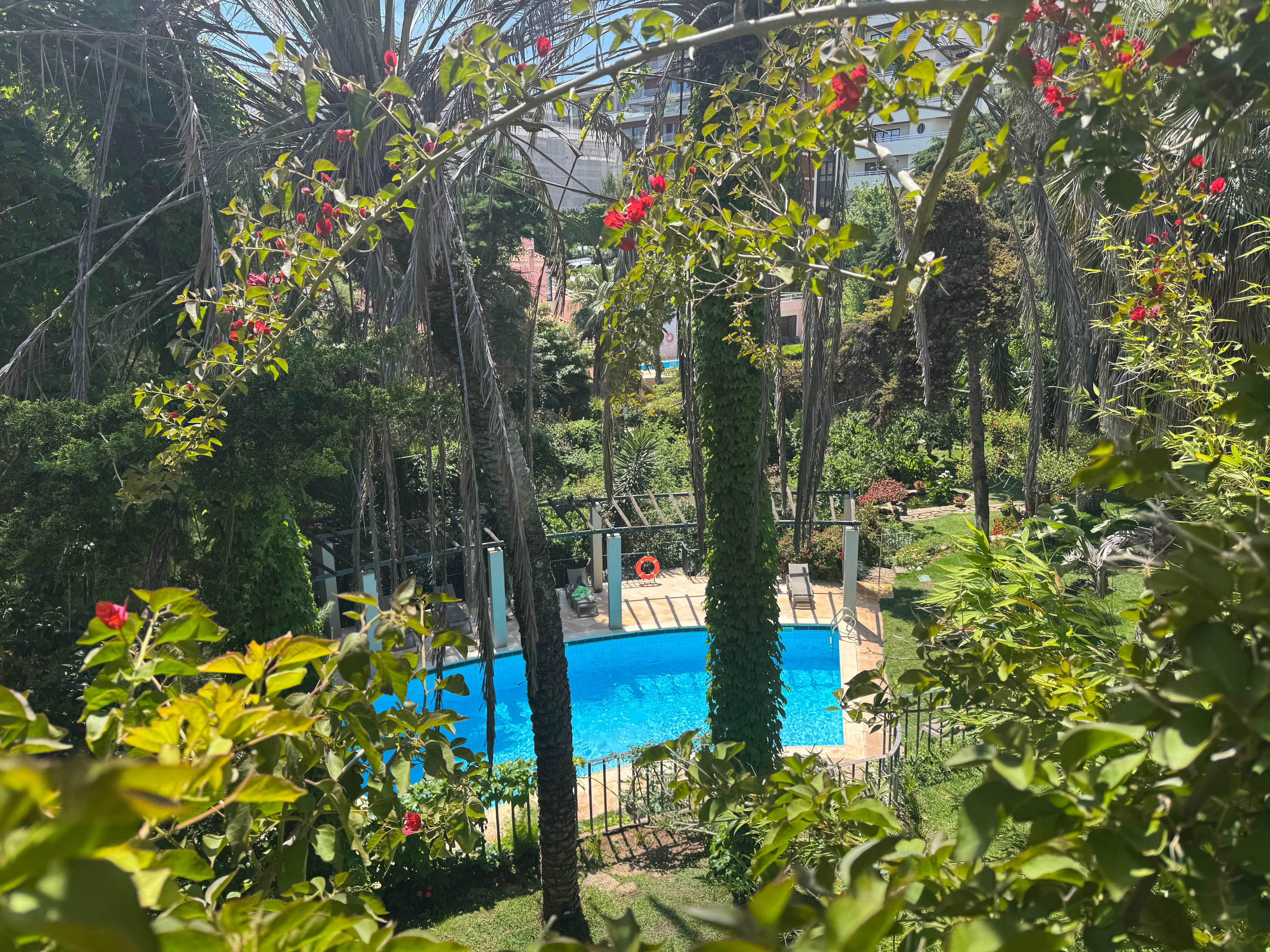 One of the outdoor pools