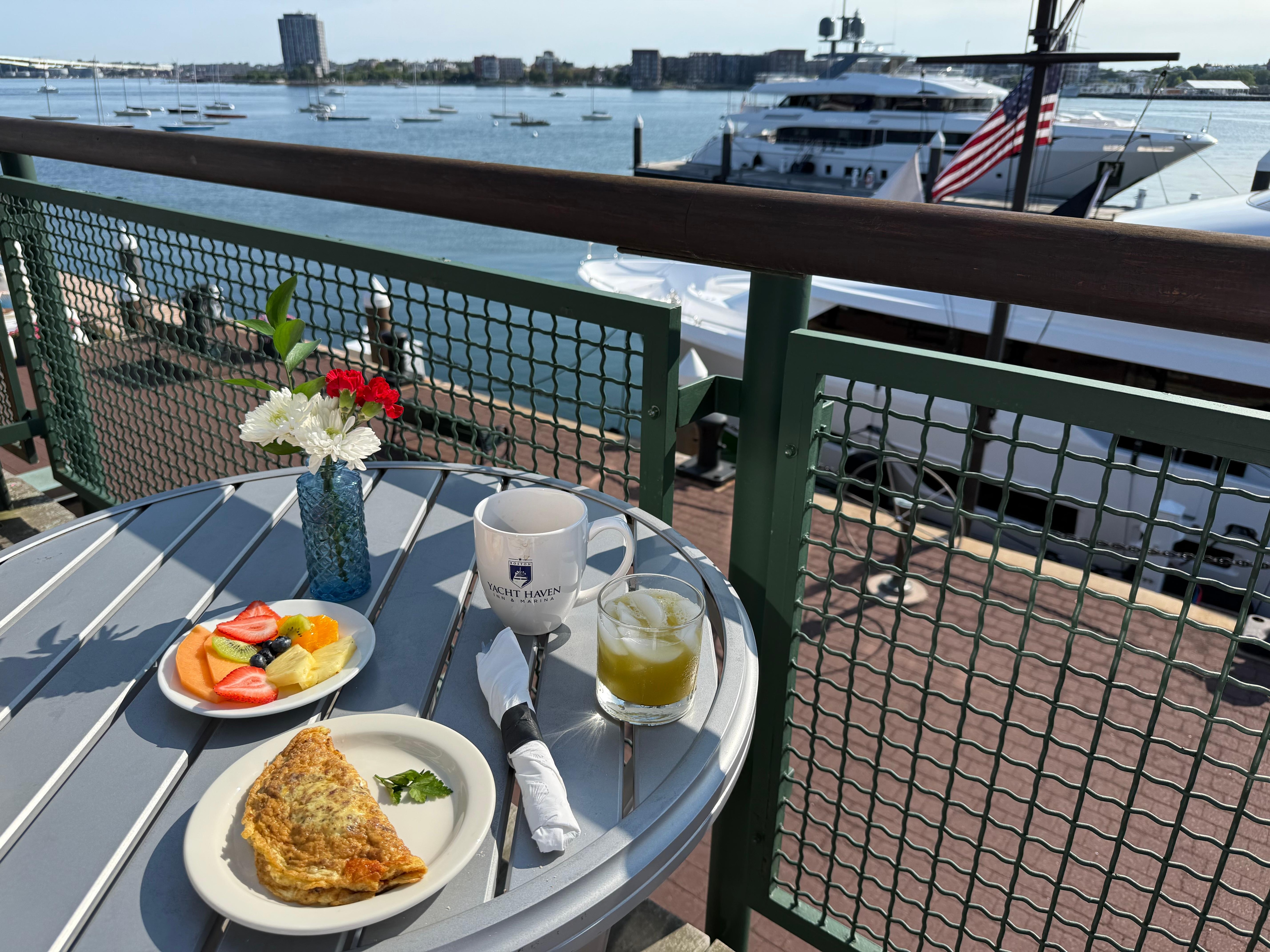 Breakfast on room deck