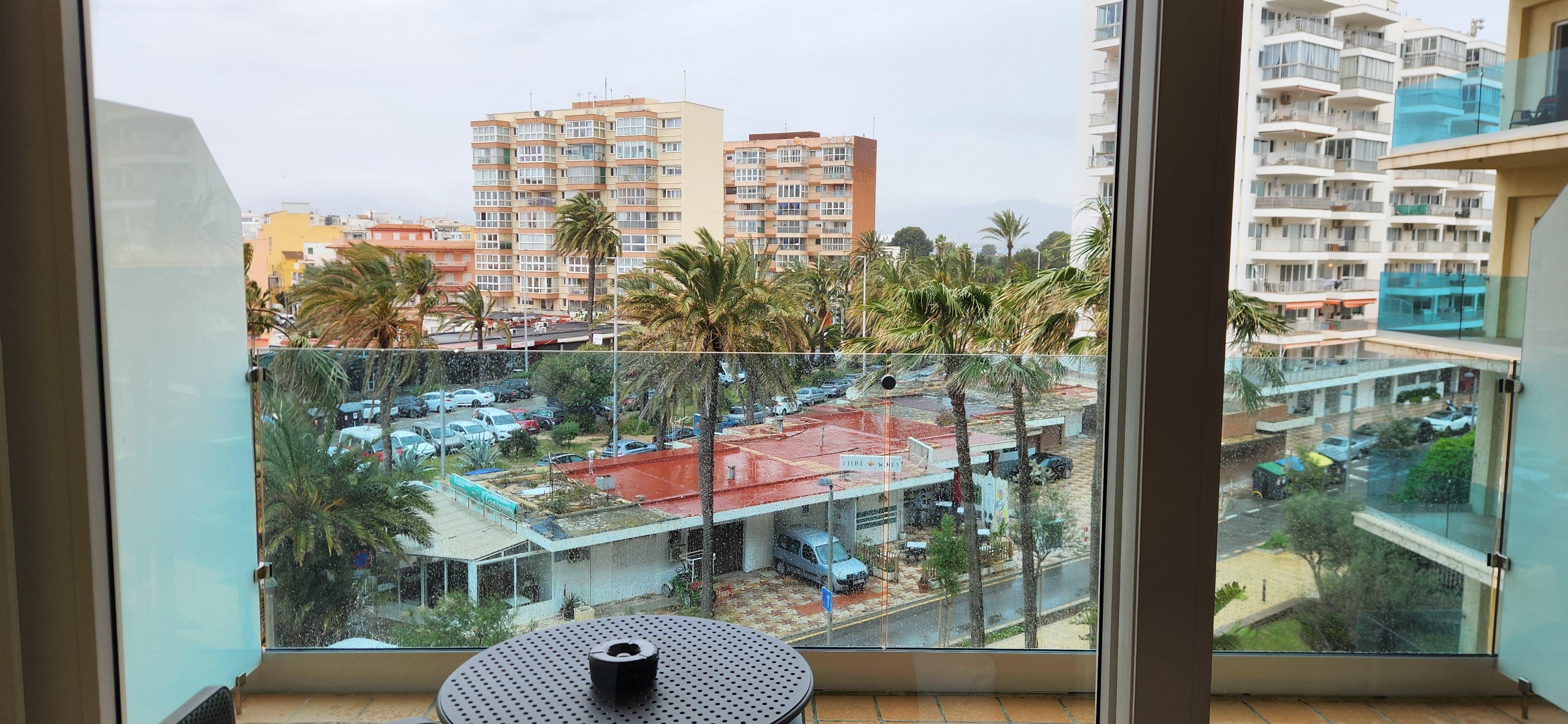 This is your "Balcony with obstructed sea view". Can you find the sea???