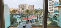 This is your "Balcony with obstructed sea view". Can you find the sea???