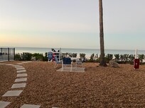 Looking outside the sliding glass doors of the Room