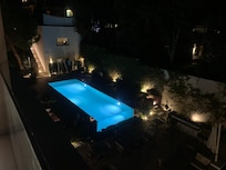 The pool at night