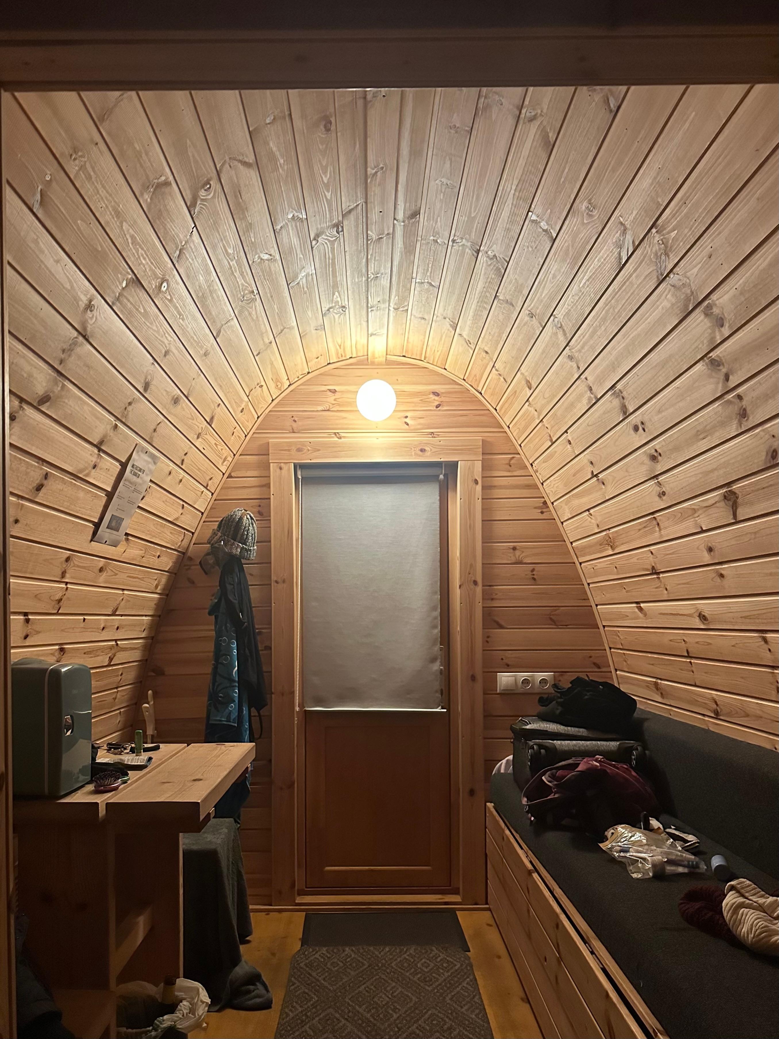 The interior of the cabin 