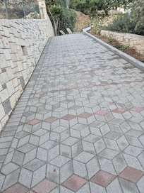 Slope to villa entrance