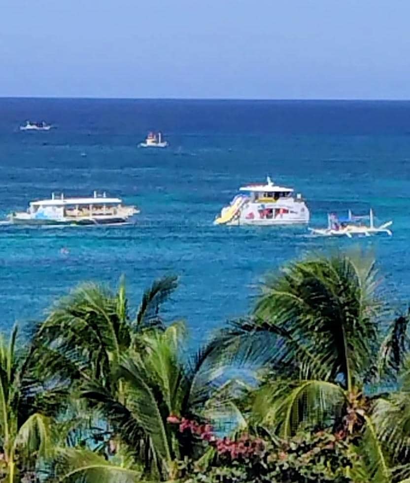 部屋のバルコニーからの景色