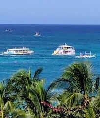 部屋のバルコニーからの景色