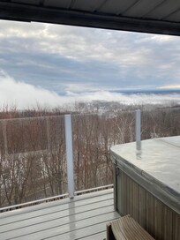 Beautiful view of the St. Lawrence river from the balcony