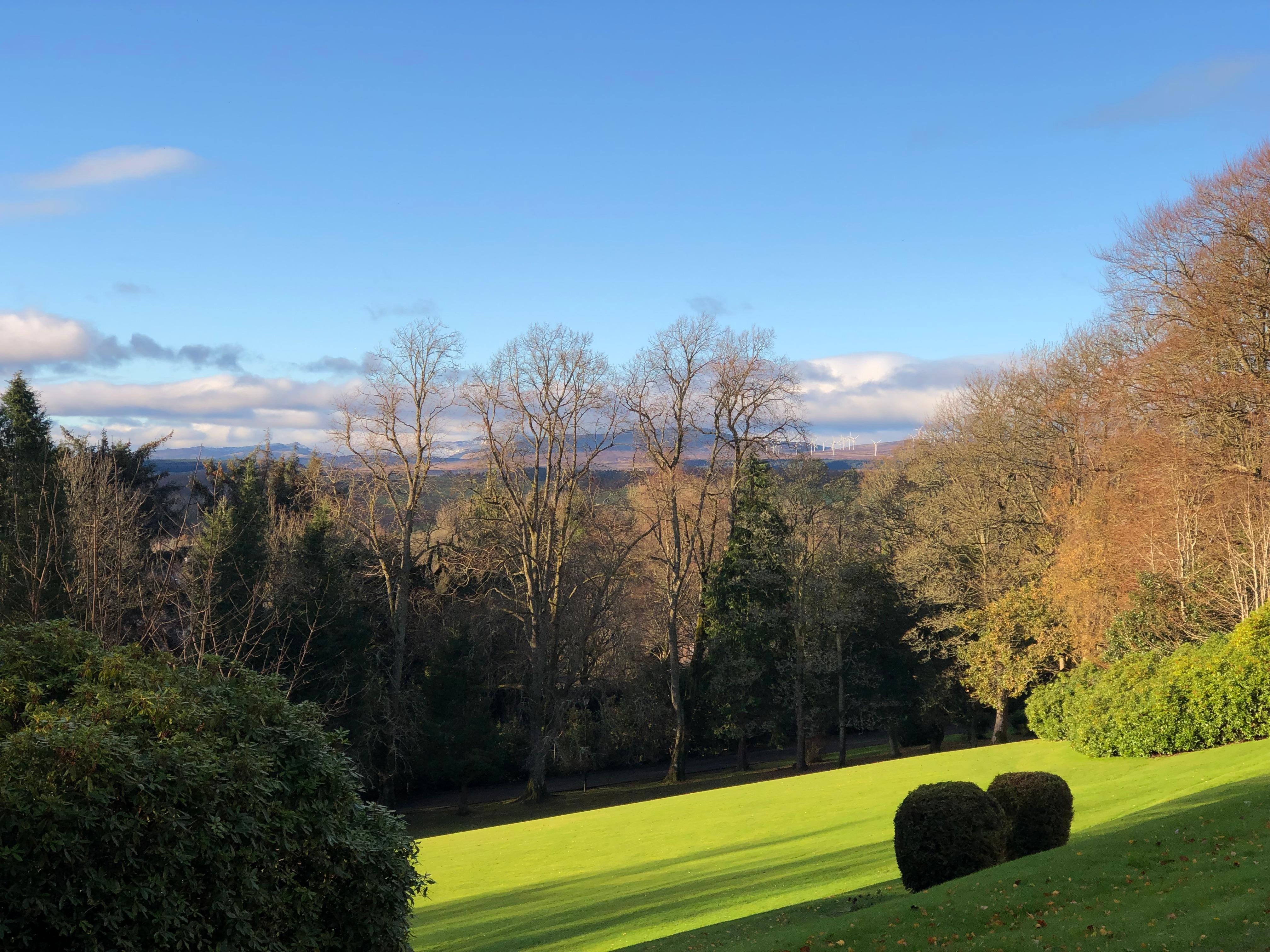 A typical view from the front of the hotel. 
