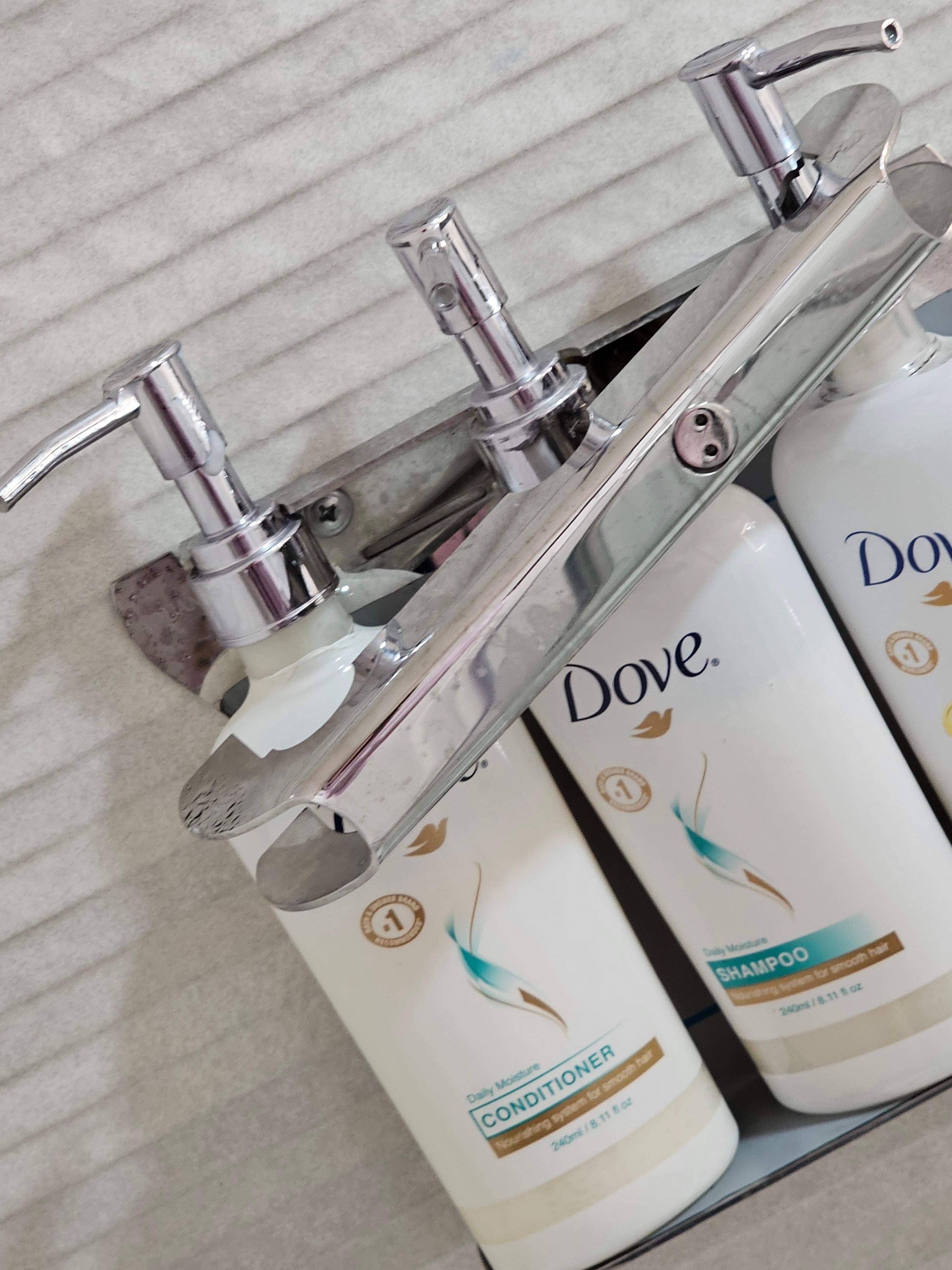 Shampoo dispenser was falling off