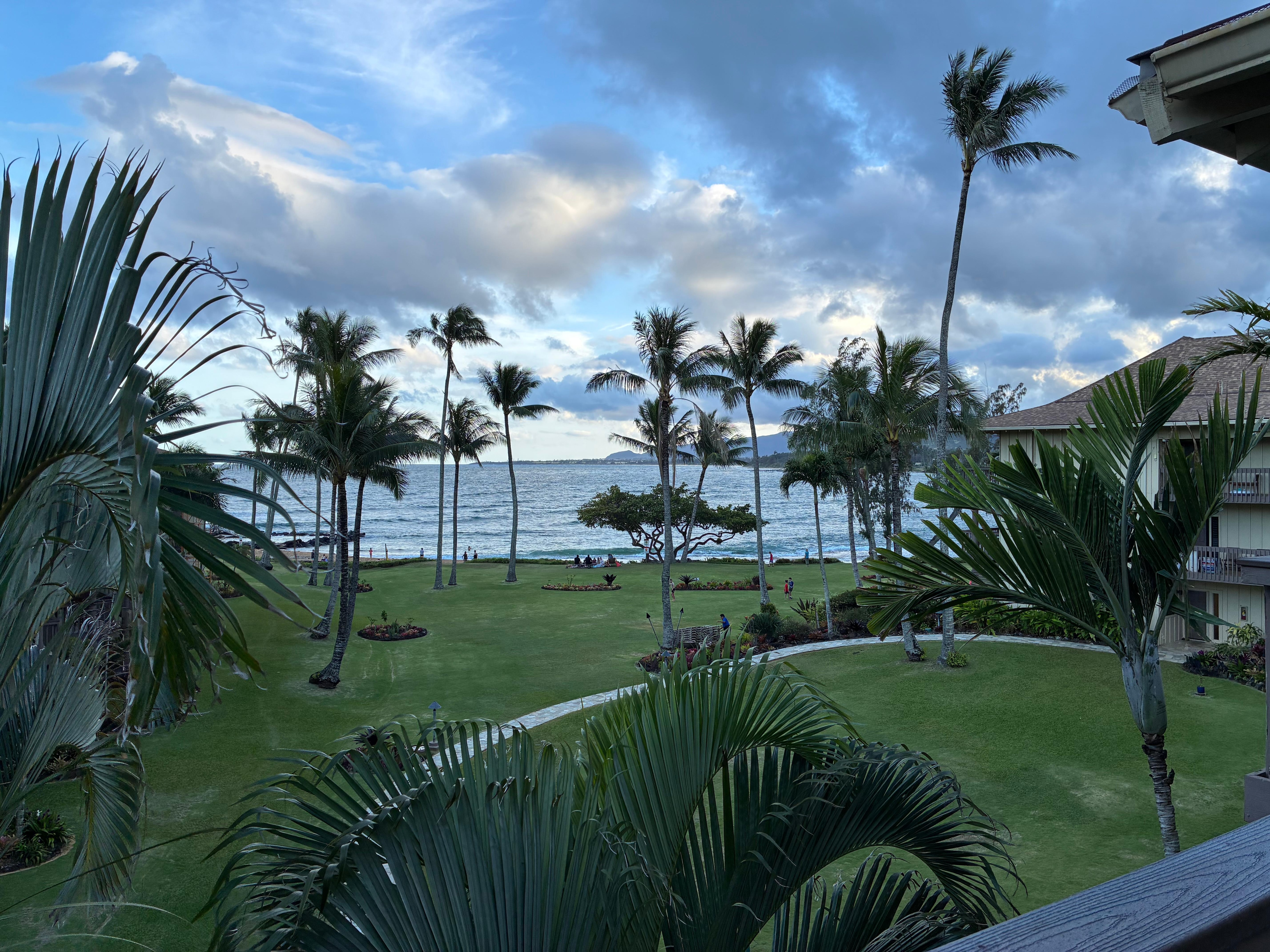 View of the ocean from our balcony 