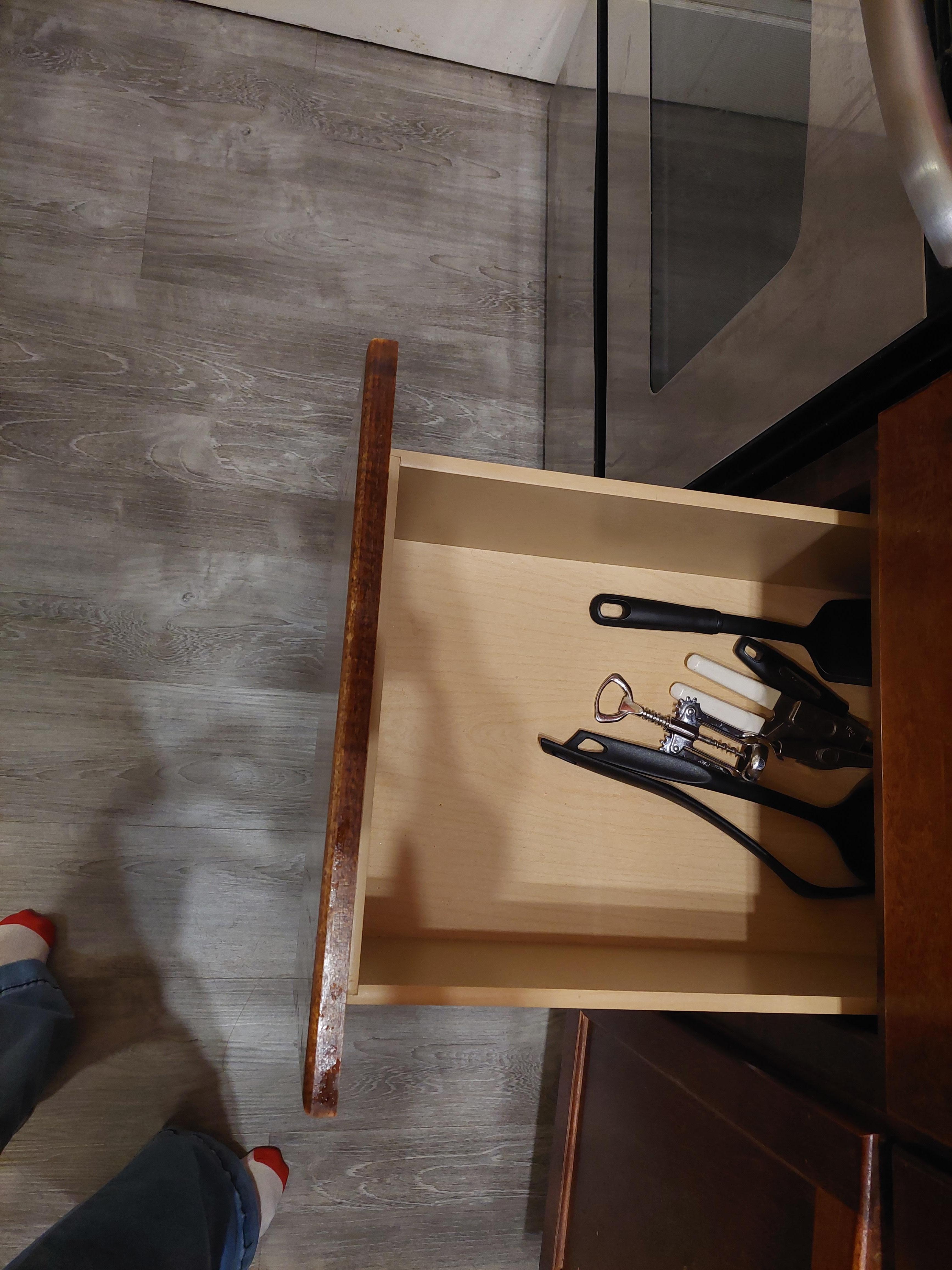 Sticky stuff on drawers 