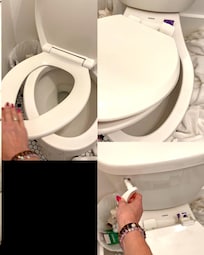 Dangerous broken toilet that property management accused me of being responsible for.