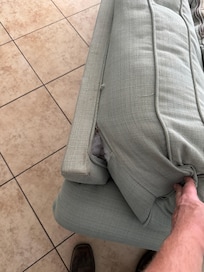Small tear on sofa
