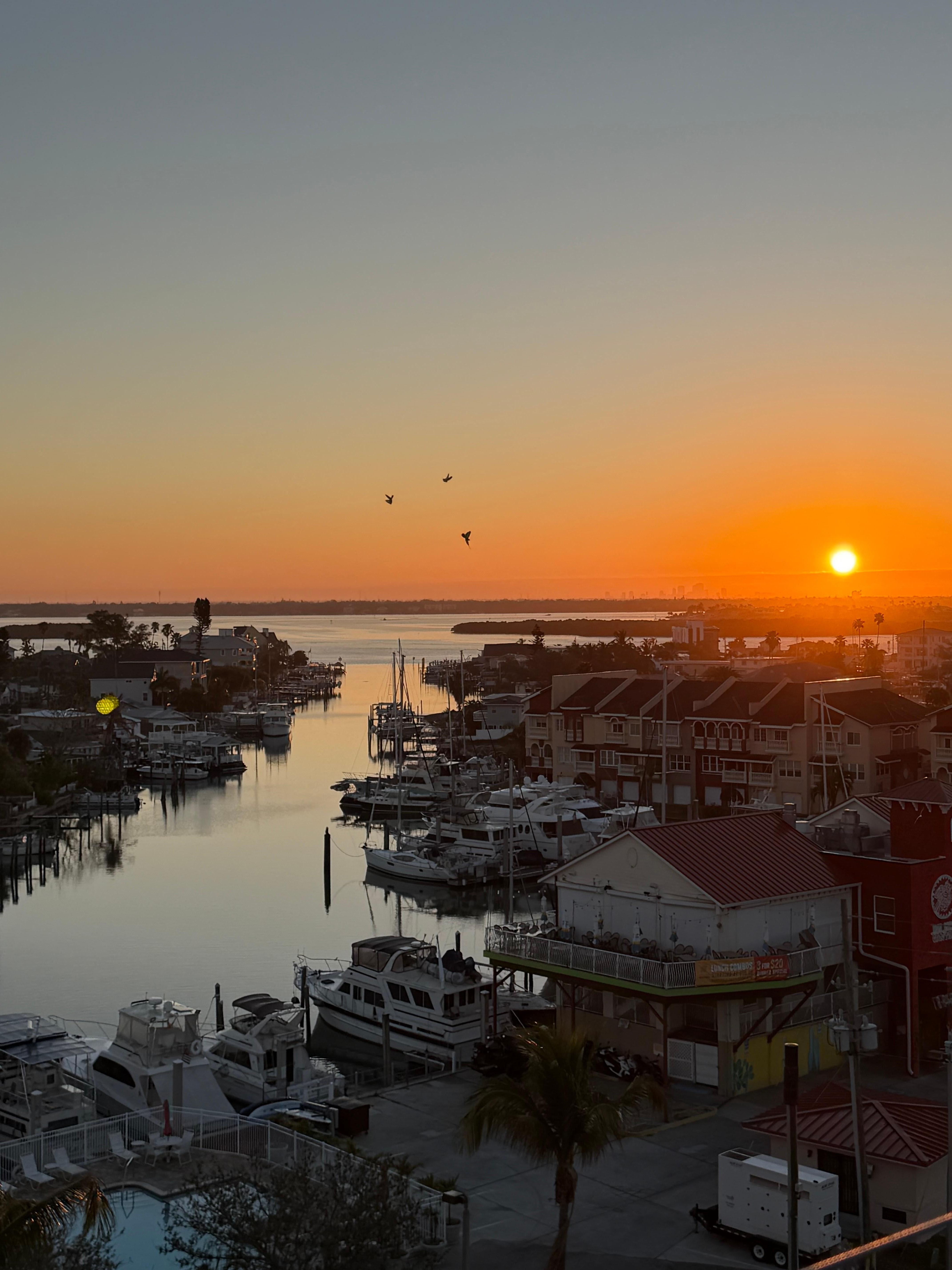 Roof top view at sunrise 