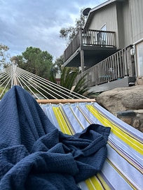 View of the house from the hammock where I took the rainbow picture
