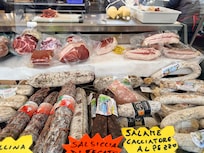 Meats and cheeses from the market below the apartment, a great way to start the trip!