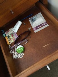 Bedroom with owner's stuffs