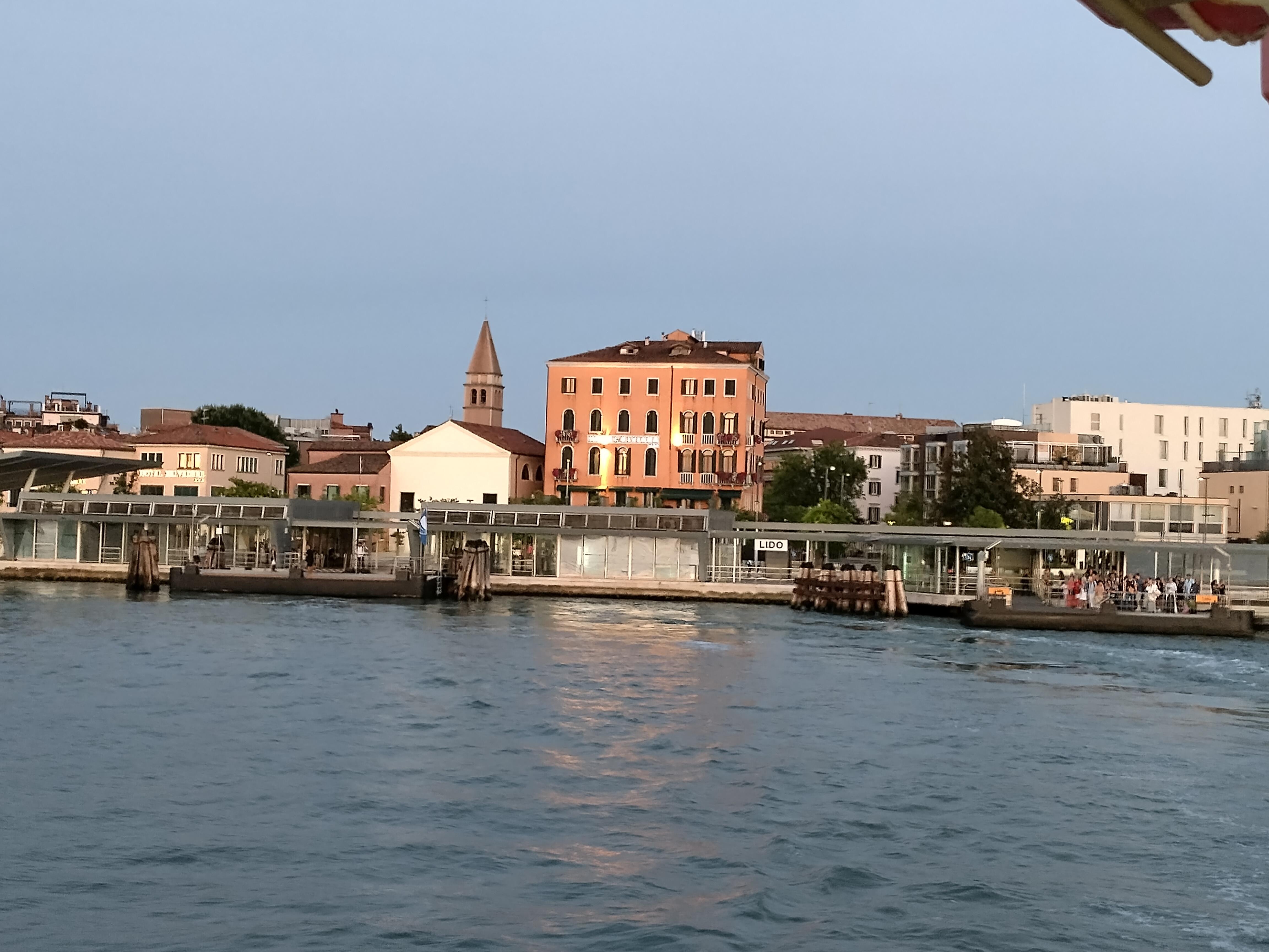 The hotel seen from the sea on the way back from St Marc place