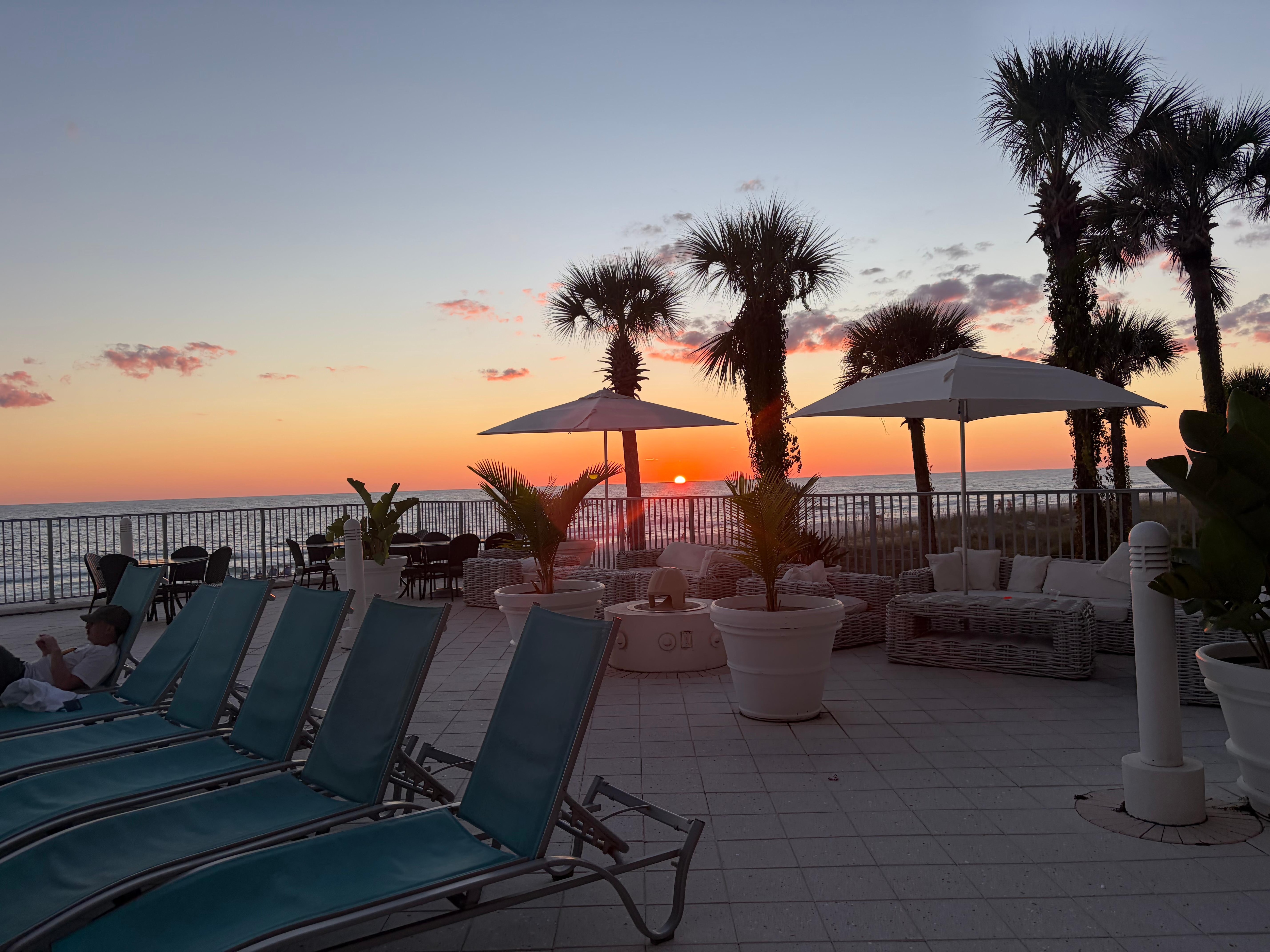 Sunset from the pool deck 🧡💛❤️