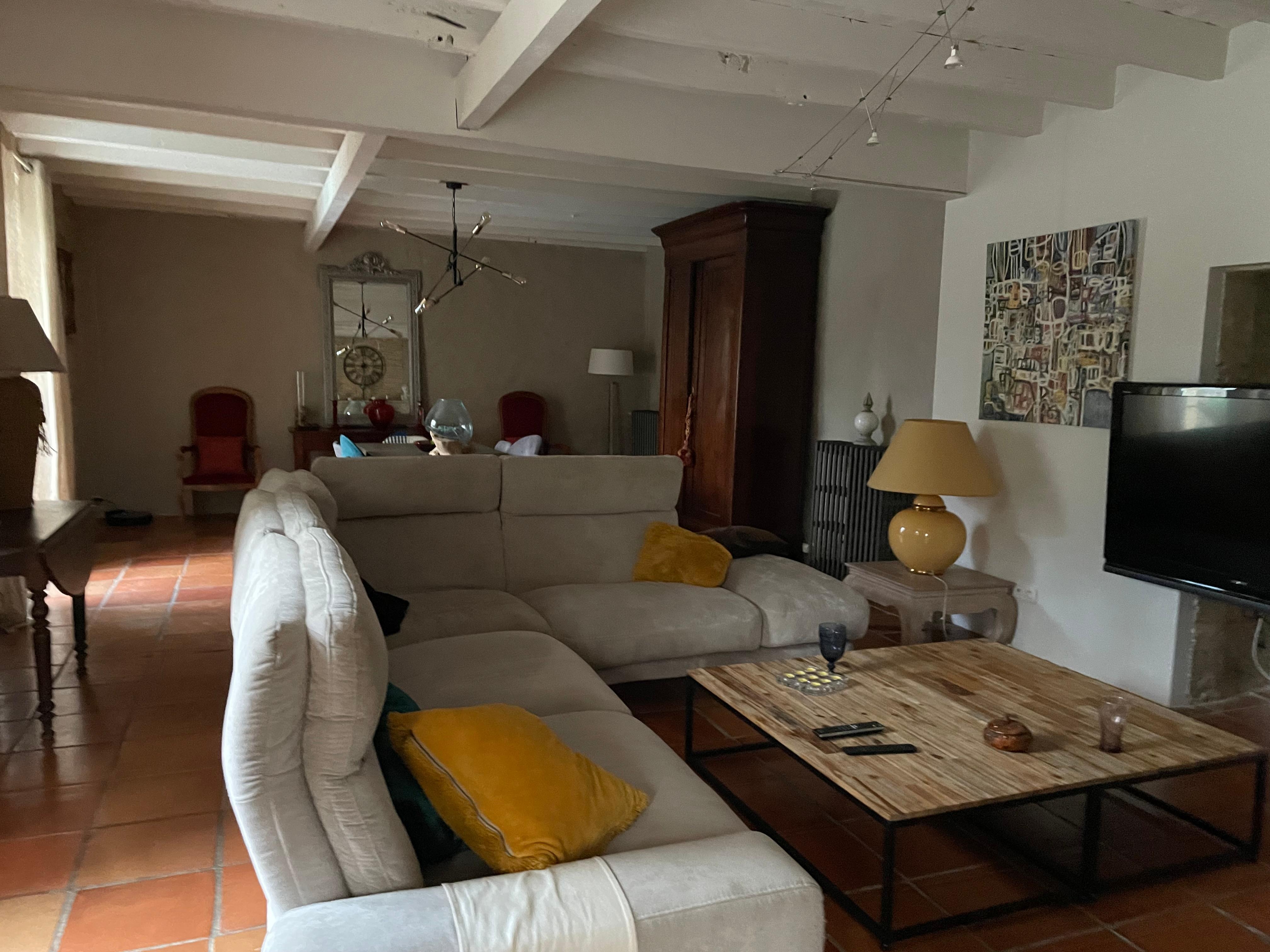 Beautiful large lounge with large dining table