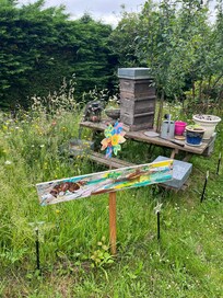 Garden with bees