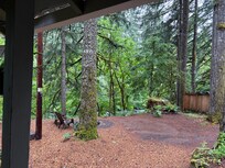 The view from the small cabin porch.