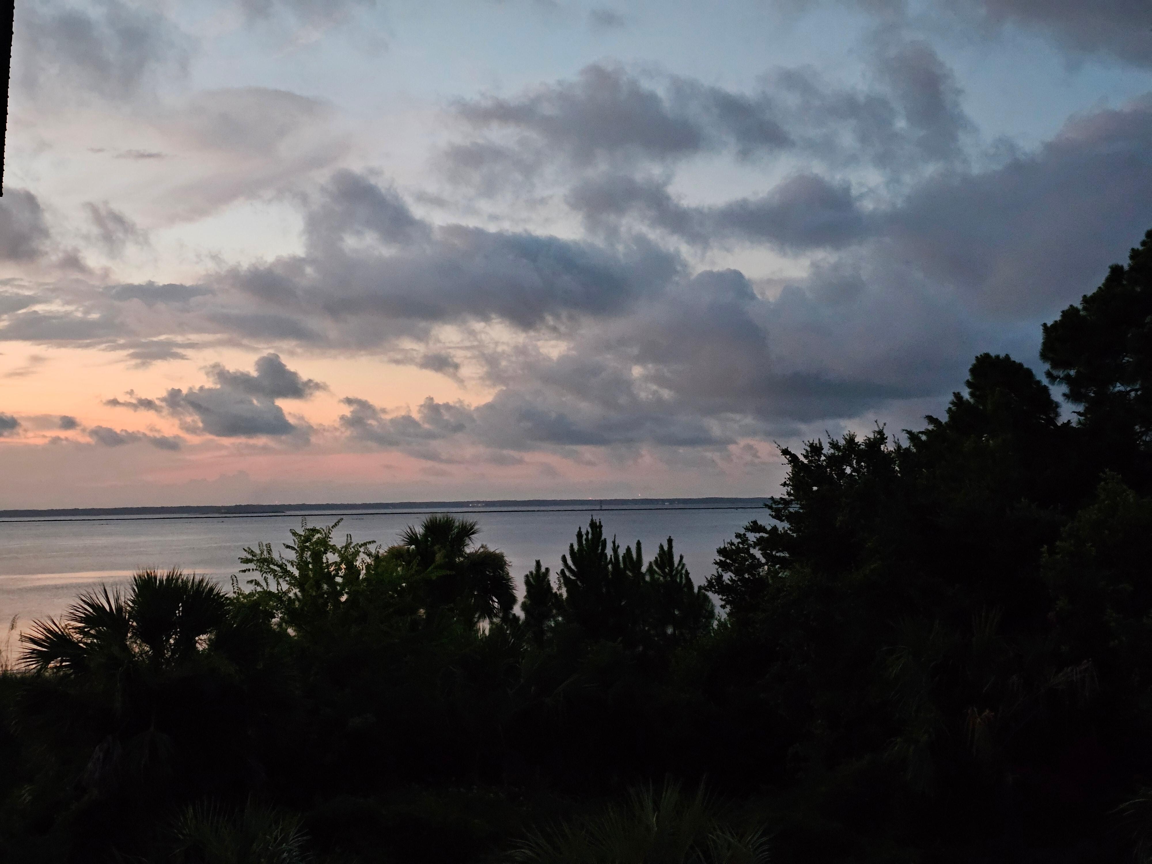 Nighttime view from the balcony.