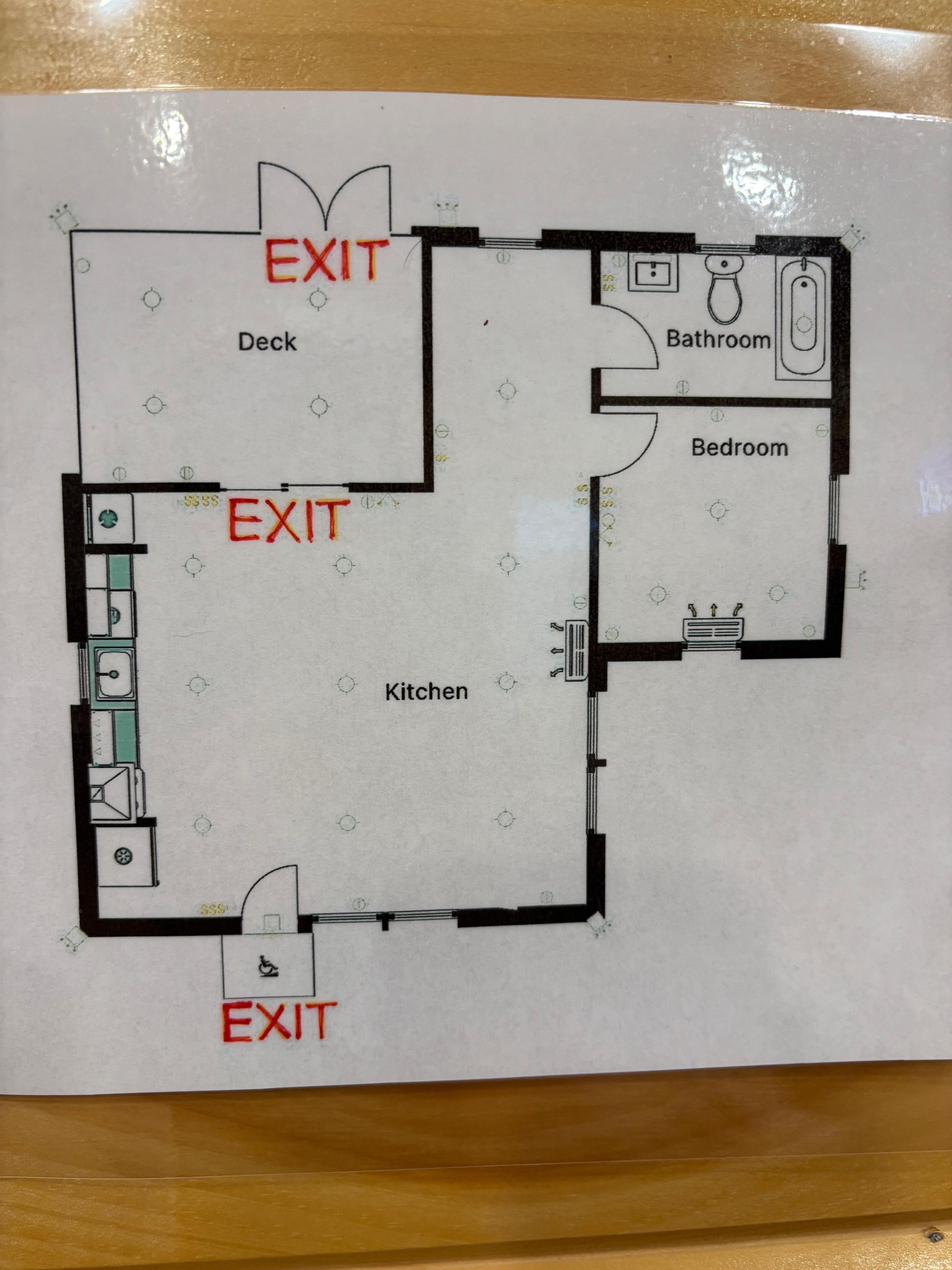 That’s all there is to the floor plan. It wasn’t bad just too small for five of us 