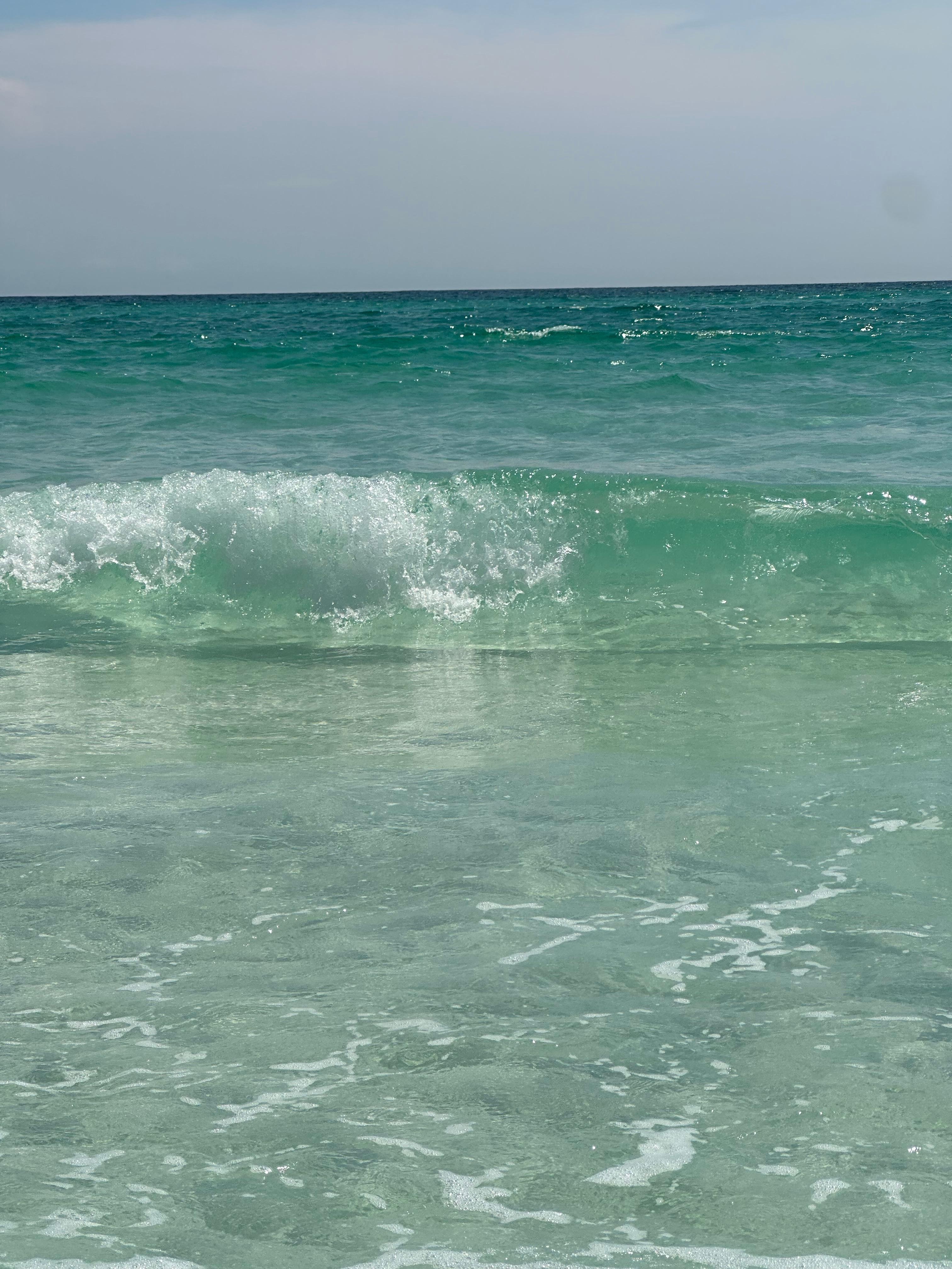 The beach was beautiful 