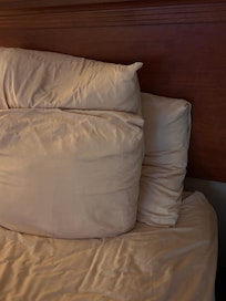 Pillows felt like cardboard wrapped in a cotton ball