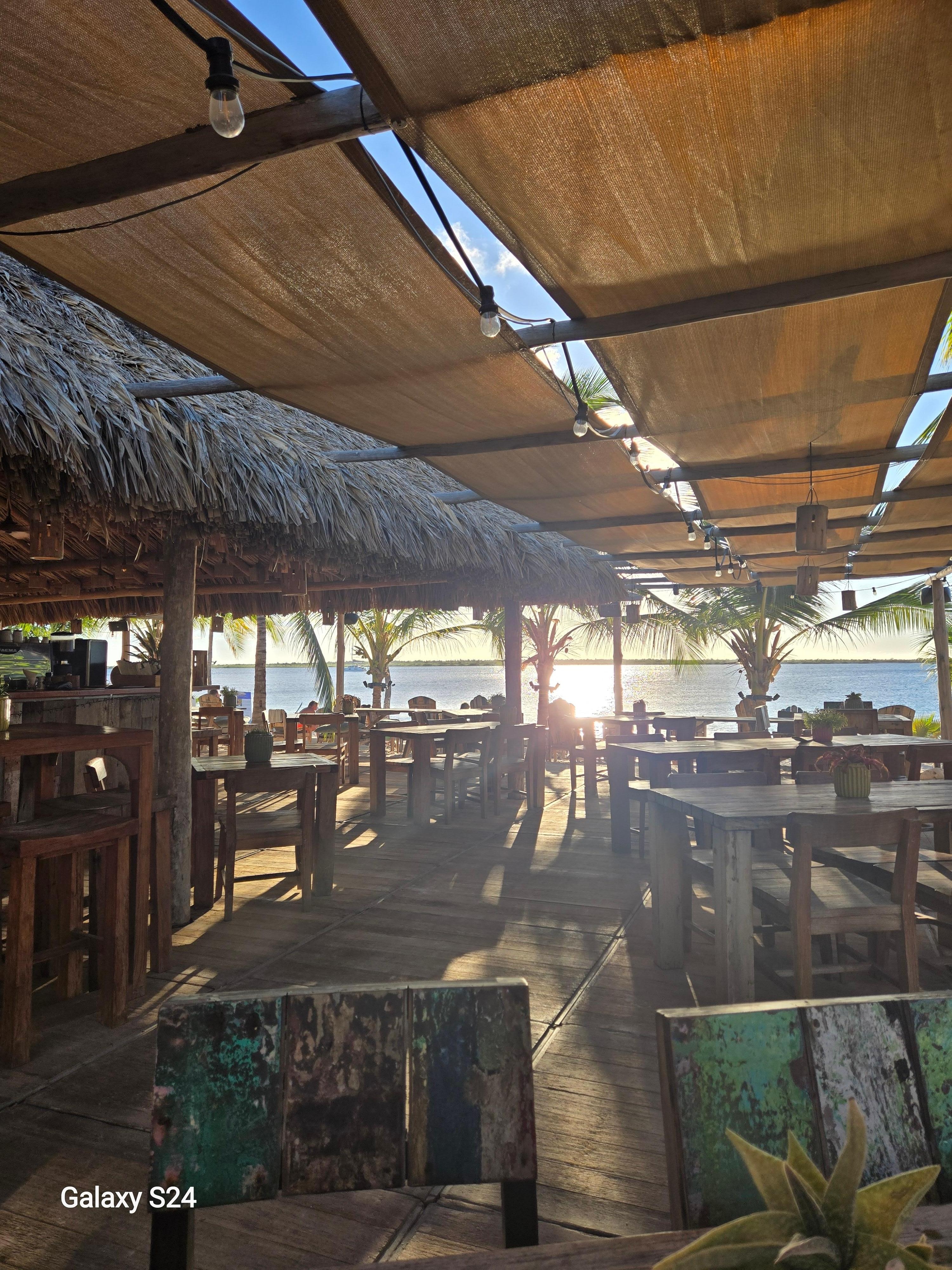 Sunset from the beach bar/restaurant.  Stunning