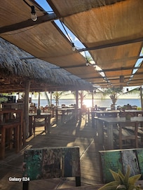 Sunset from the beach bar/restaurant. Stunning