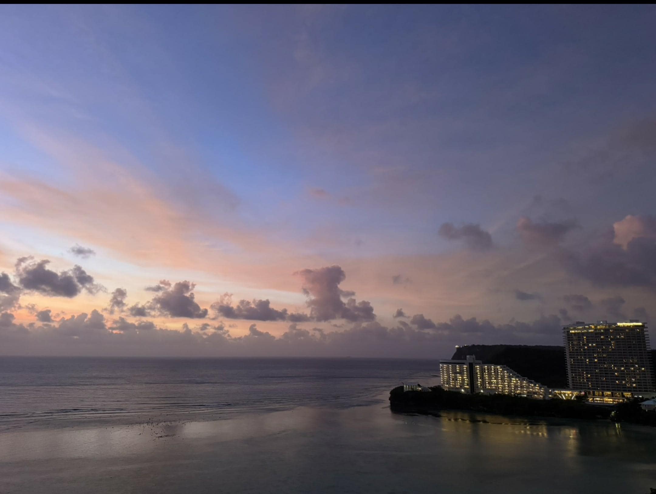 部屋のバルコニーからの景色