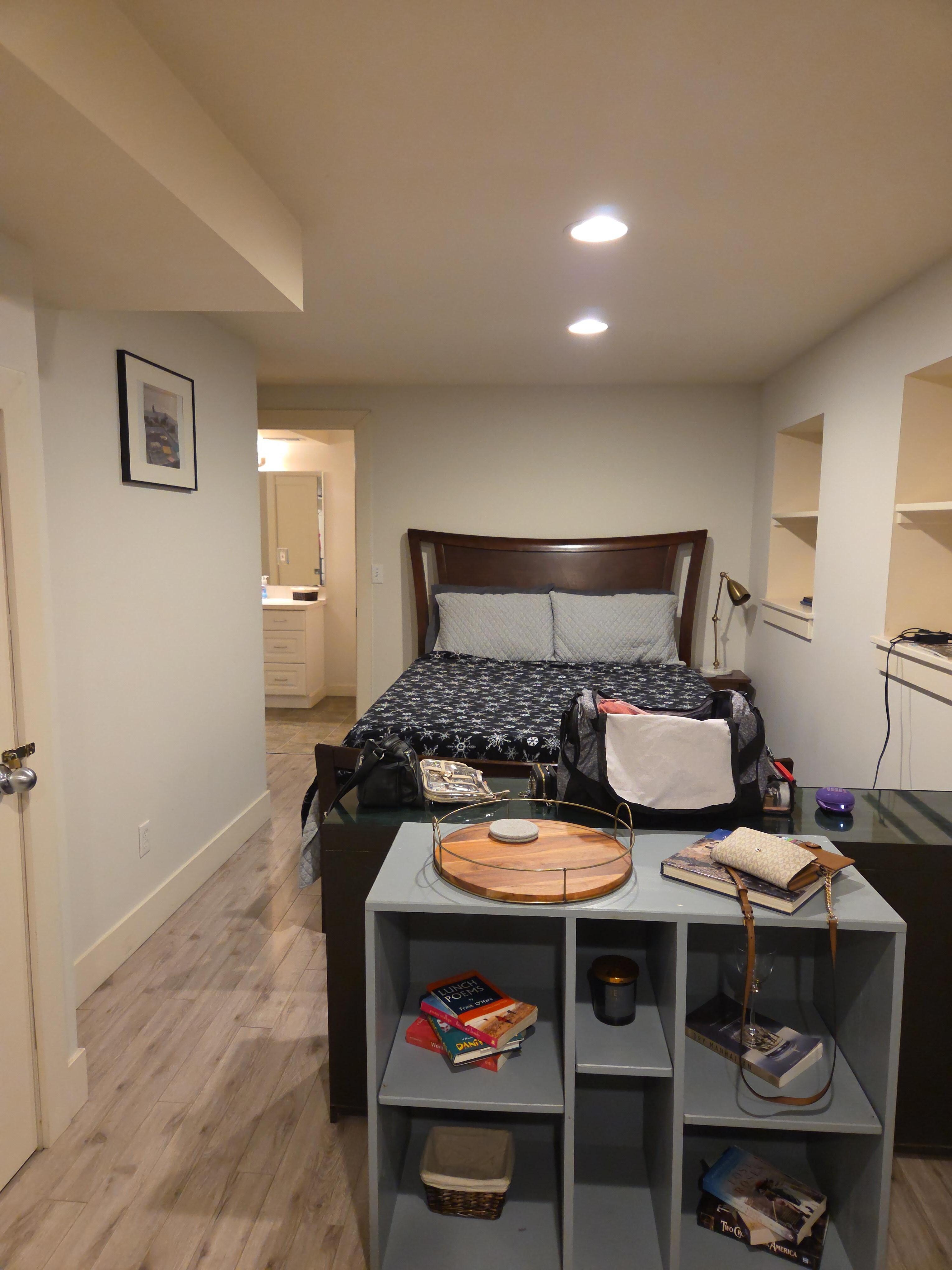 The sitting room and bedroom