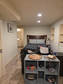 The sitting room and bedroom