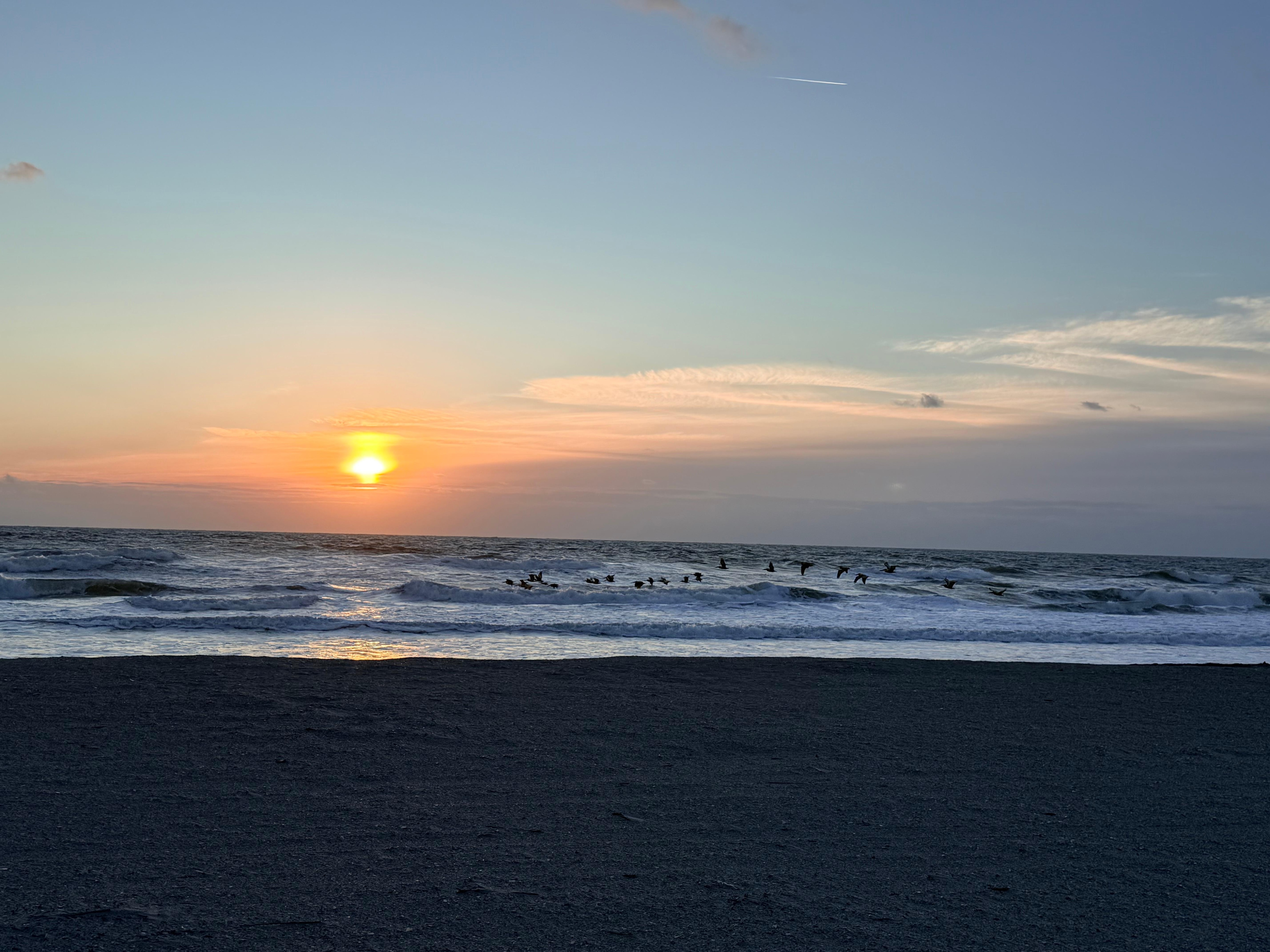 Sunrise over the Atlantic. 