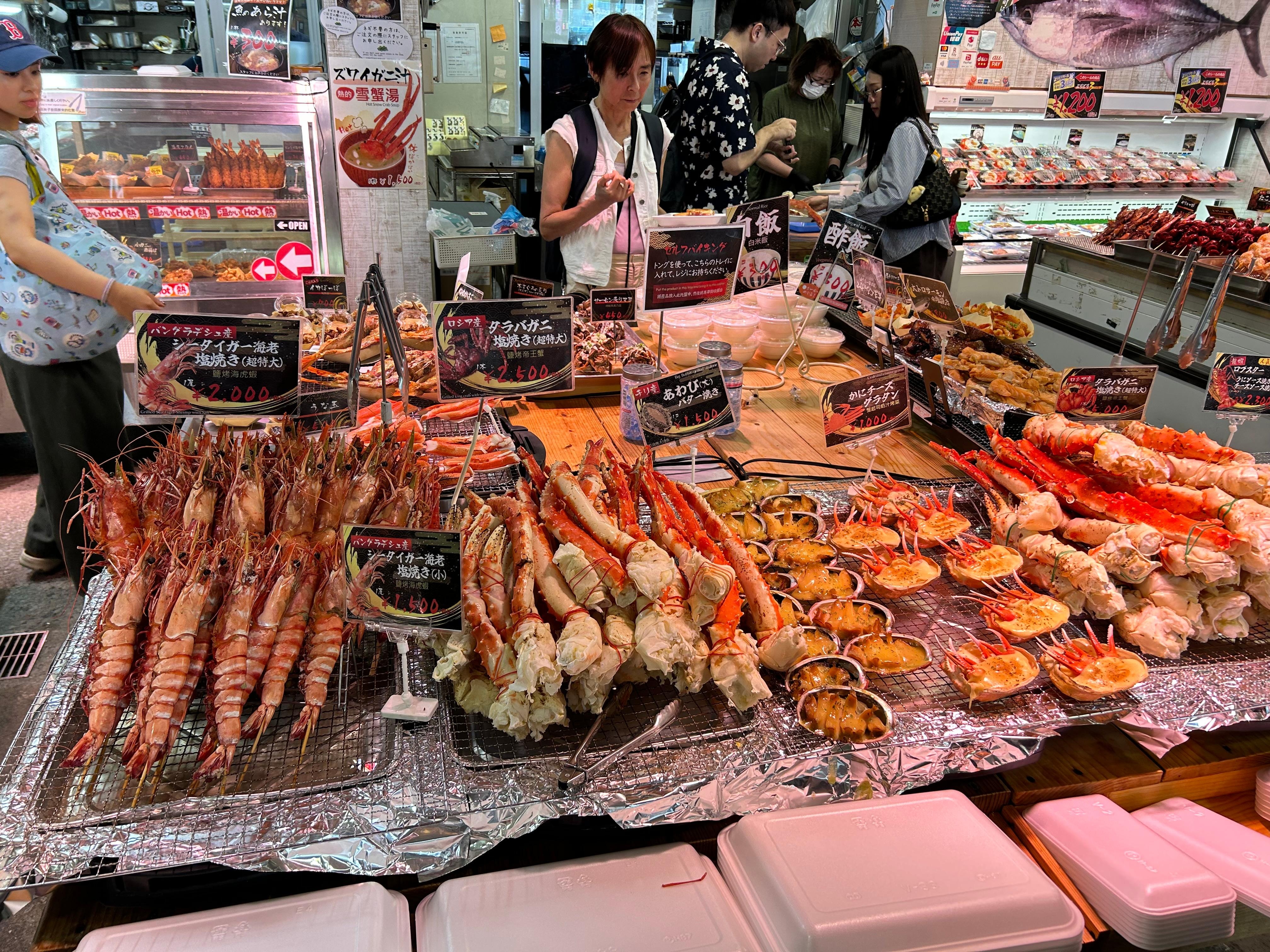 Fish market. Delicious seafood enjoy on lunch
