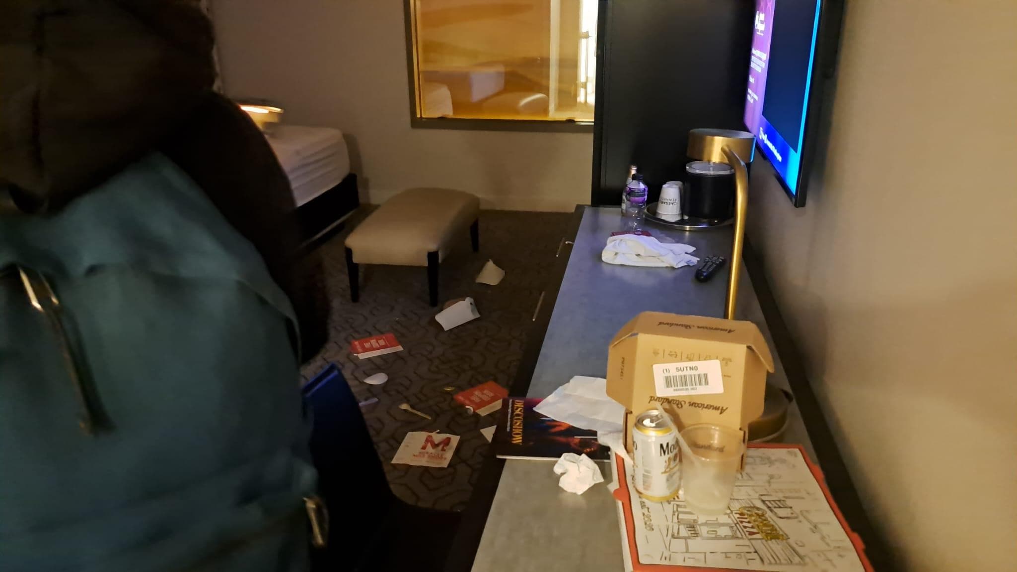 Chambre non nettoyée