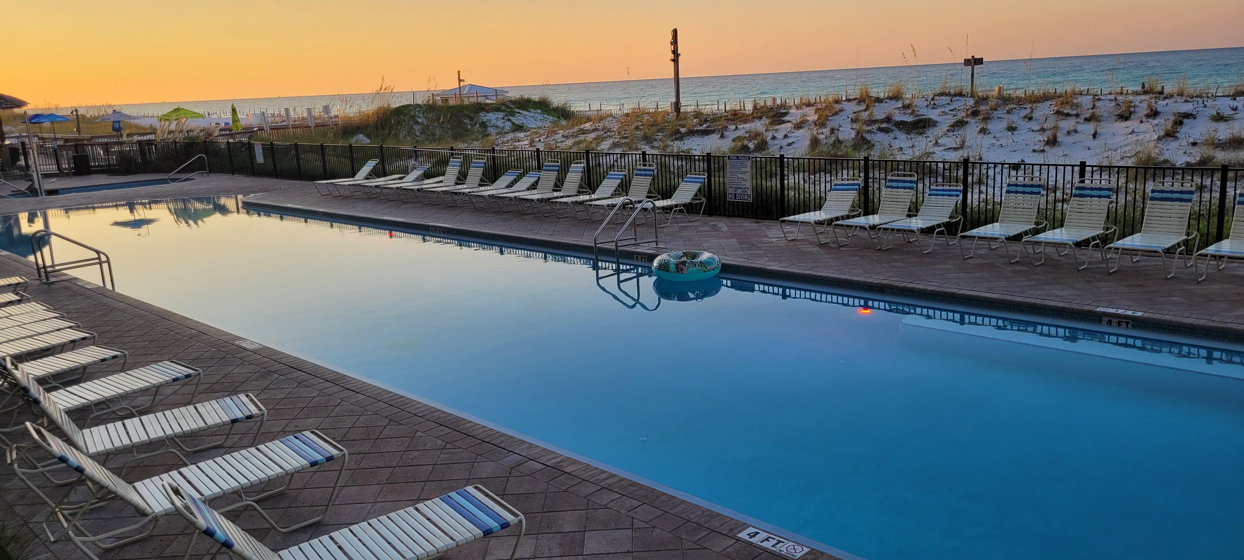Pool at sunrise.
