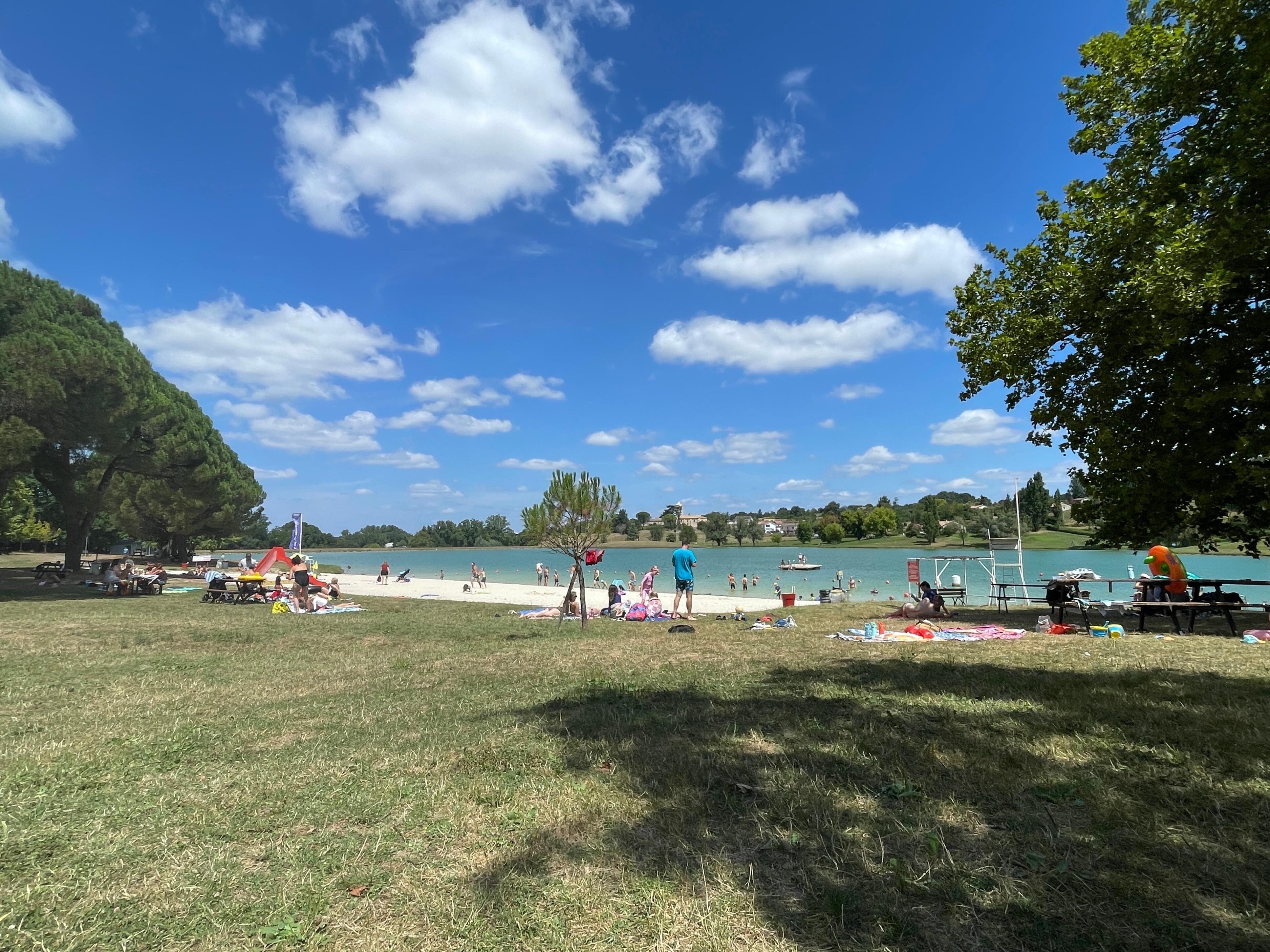 Local swimming lake.