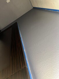 Painters tape on the headboard