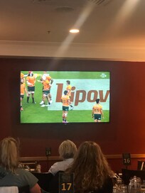 Watching the All black vs Aussie in the bar.